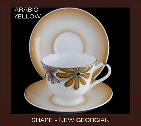 Cup & Saucer - Arabic - Yellow